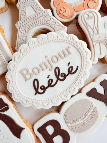 Bonjour Bebe Raised Cookie Stamp/Fondant Debosser & Cutter