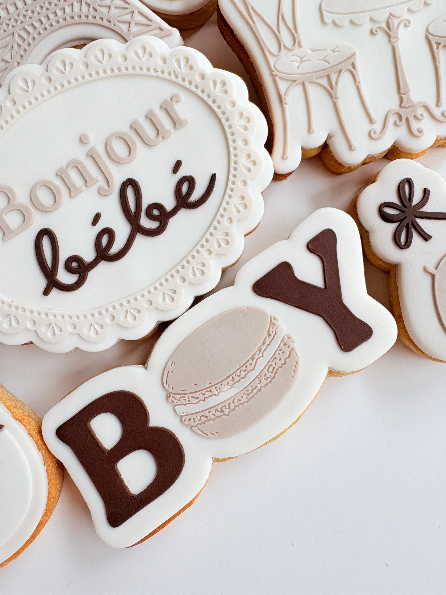 Boy with Macaron Raised Cookie Stamp/Fondant Debosser & Cutter (Copy)