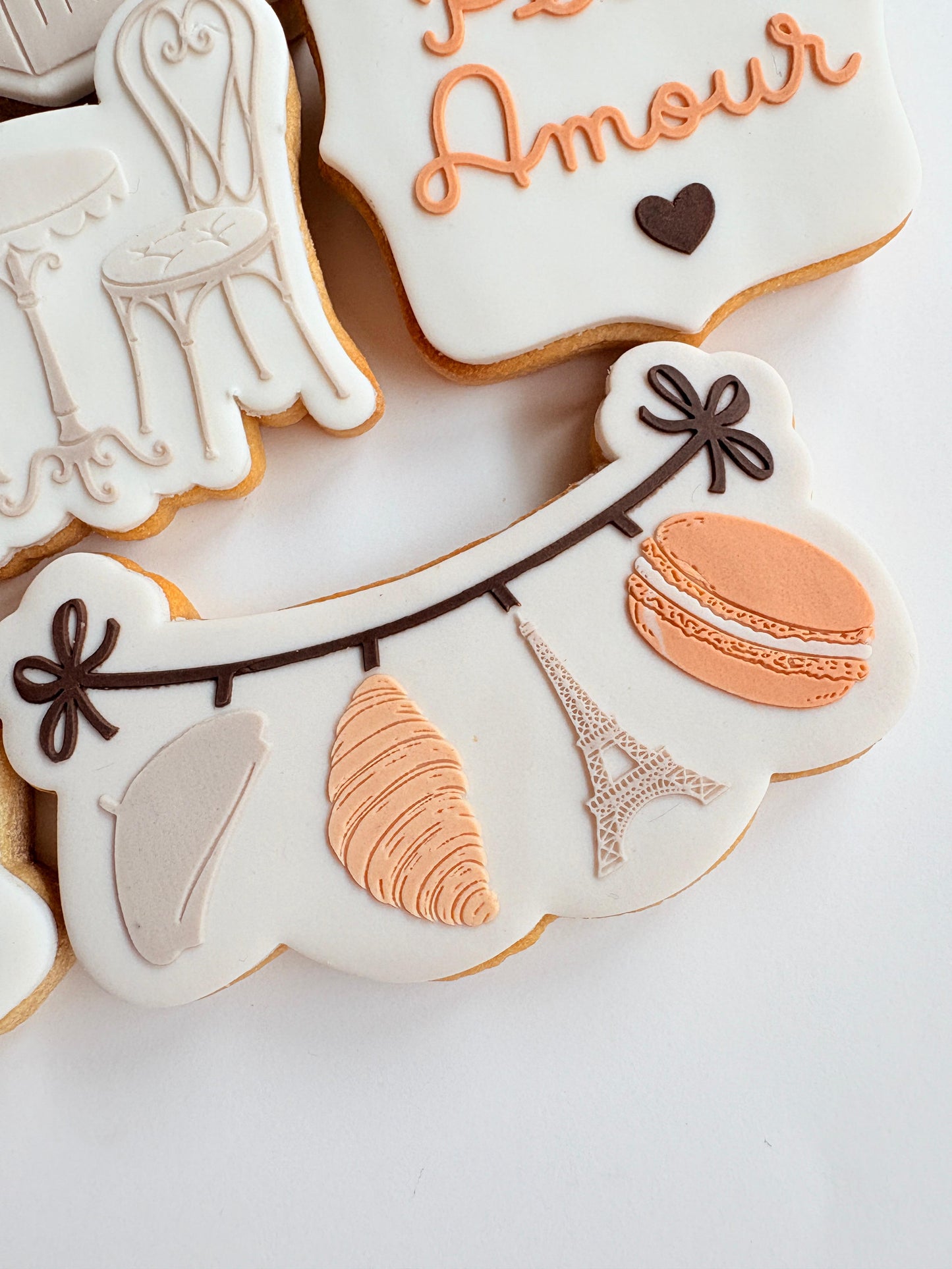 French Bunting Raised Cookie Stamp/Fondant Debosser & Cutter