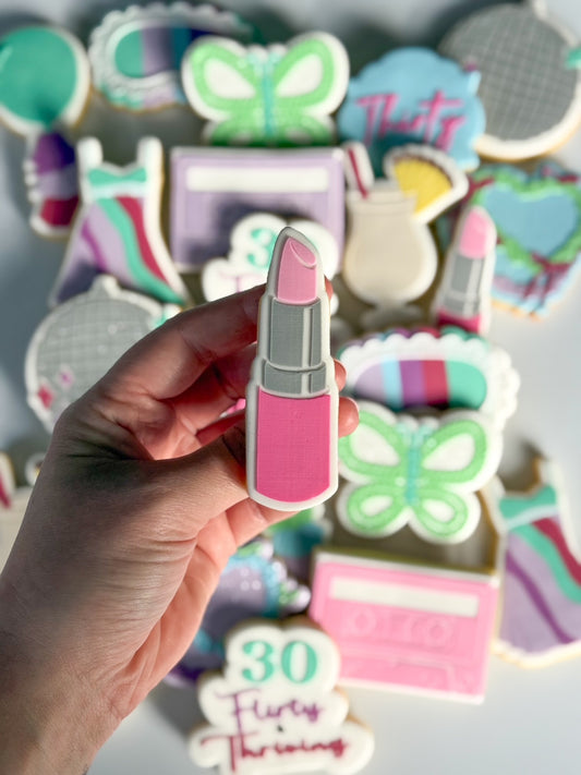 pina colada cocktail pineapple 13 going on 30 suddenly 30 drink cookie stamp cookie cutter stampandimpress wishing dust butterfly mix tape 30 flirty & thriving disco ball lipstick