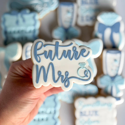 future mrs diamond ring wedding hens cookie stamp cookie cutter stampandimpress