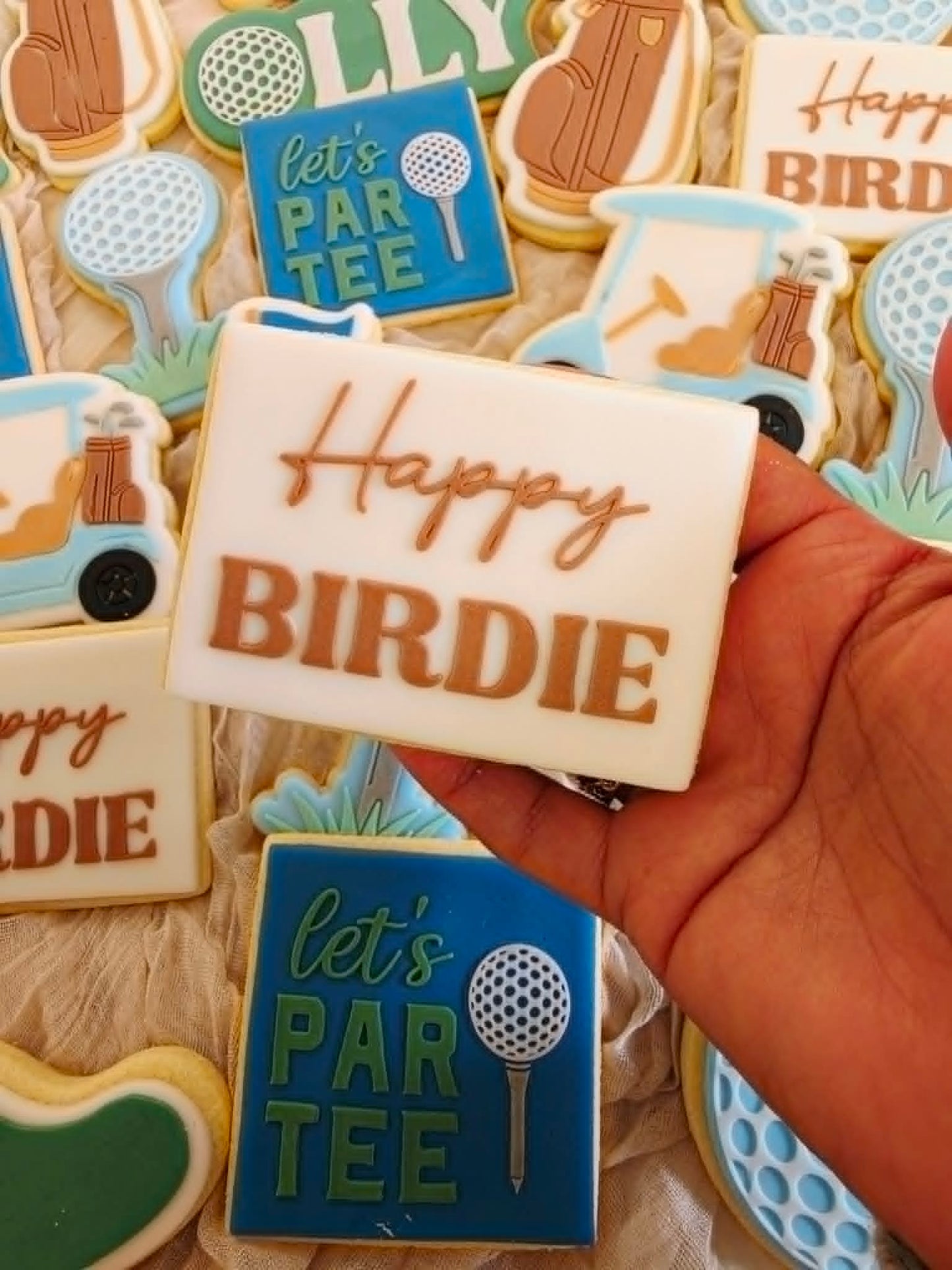Happy Birdie Raised Cookie Stamp/Fondant Debosser