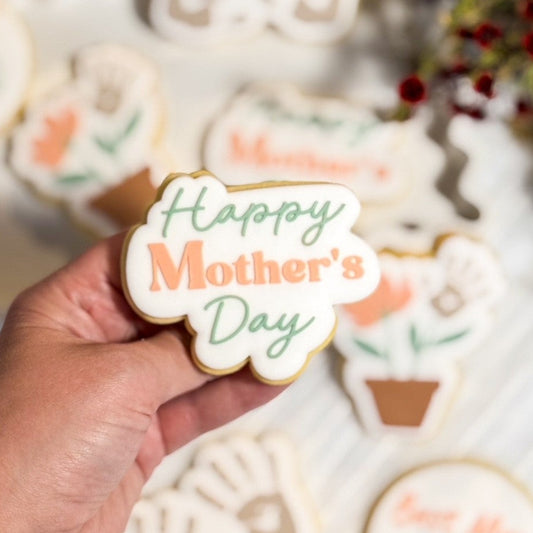 handprint pot plant happy mothers day best mum hands down hand flower cookie stamp cookie cutter stampandimpress