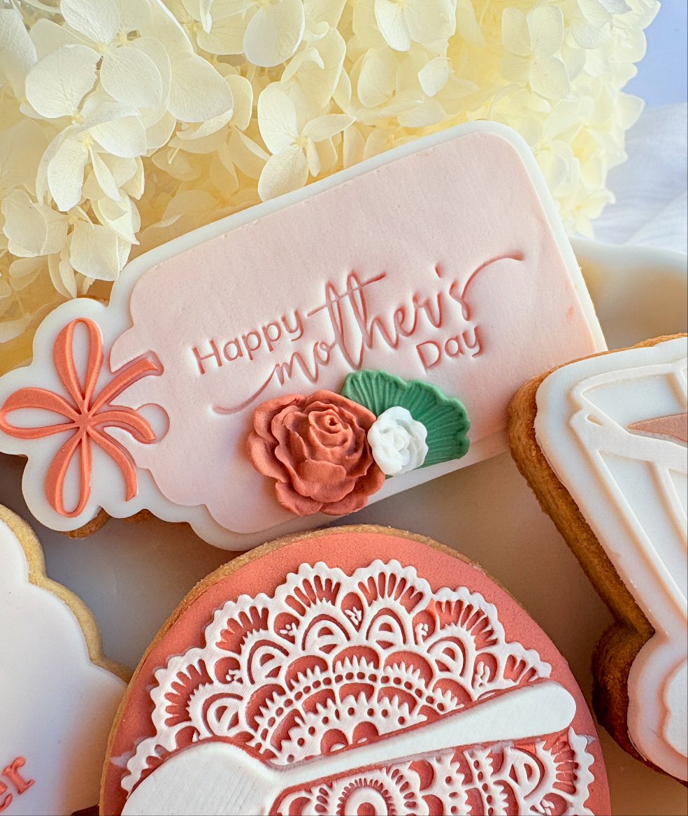 Gift Tag Raised Cookie Stamp/Fondant Debosser & Cutter