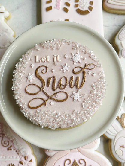 fondant cookies cookie cutter cookie stamp christmas stampandimpress christmas let it snow snowman snowflake 