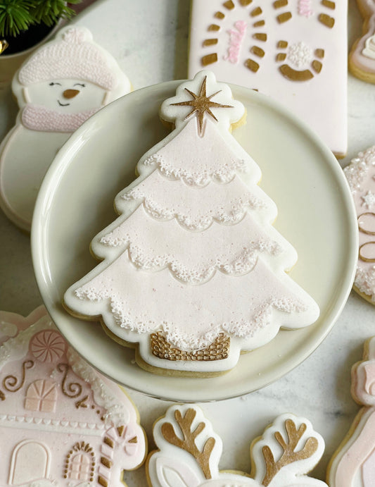 Christmas Tree Raised Cookie Stamp/Fondant Debosser & Cutter