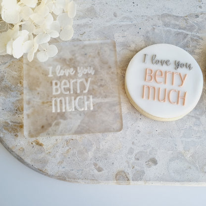 strawberry i love you berry much stampandimpress valentines day cookie stamp cookie cutter