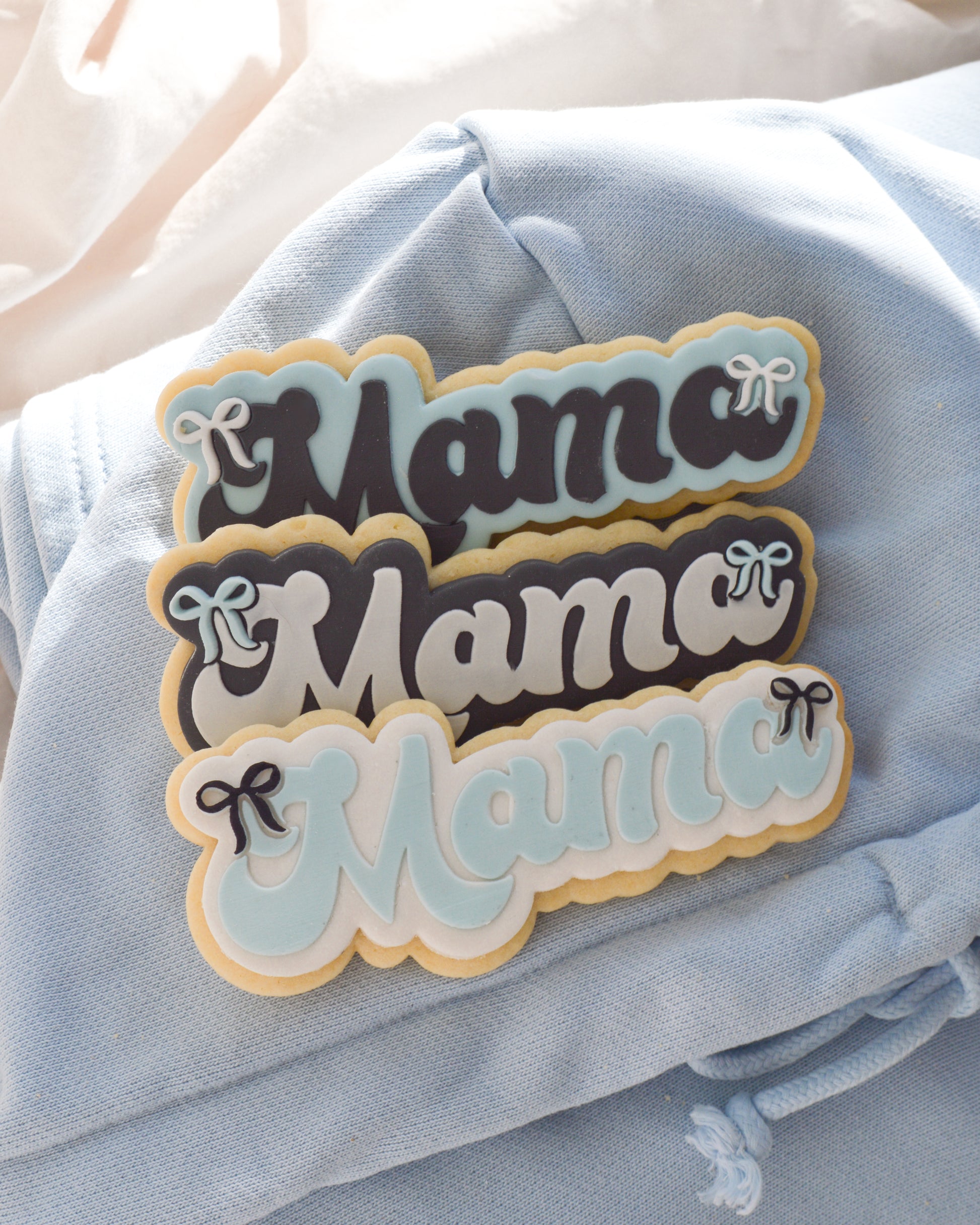 Mama with bows cookie stamp cookie cutter mothers day stampandimpress