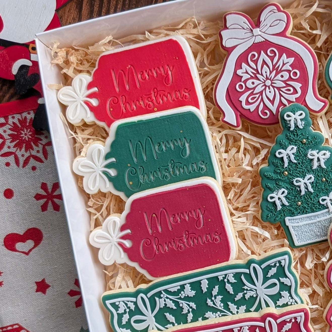 christmas candy cane bon bon bauble gift tag star christmas tree with bows nutcracker cookie stamp cookie cutter stampandimpress