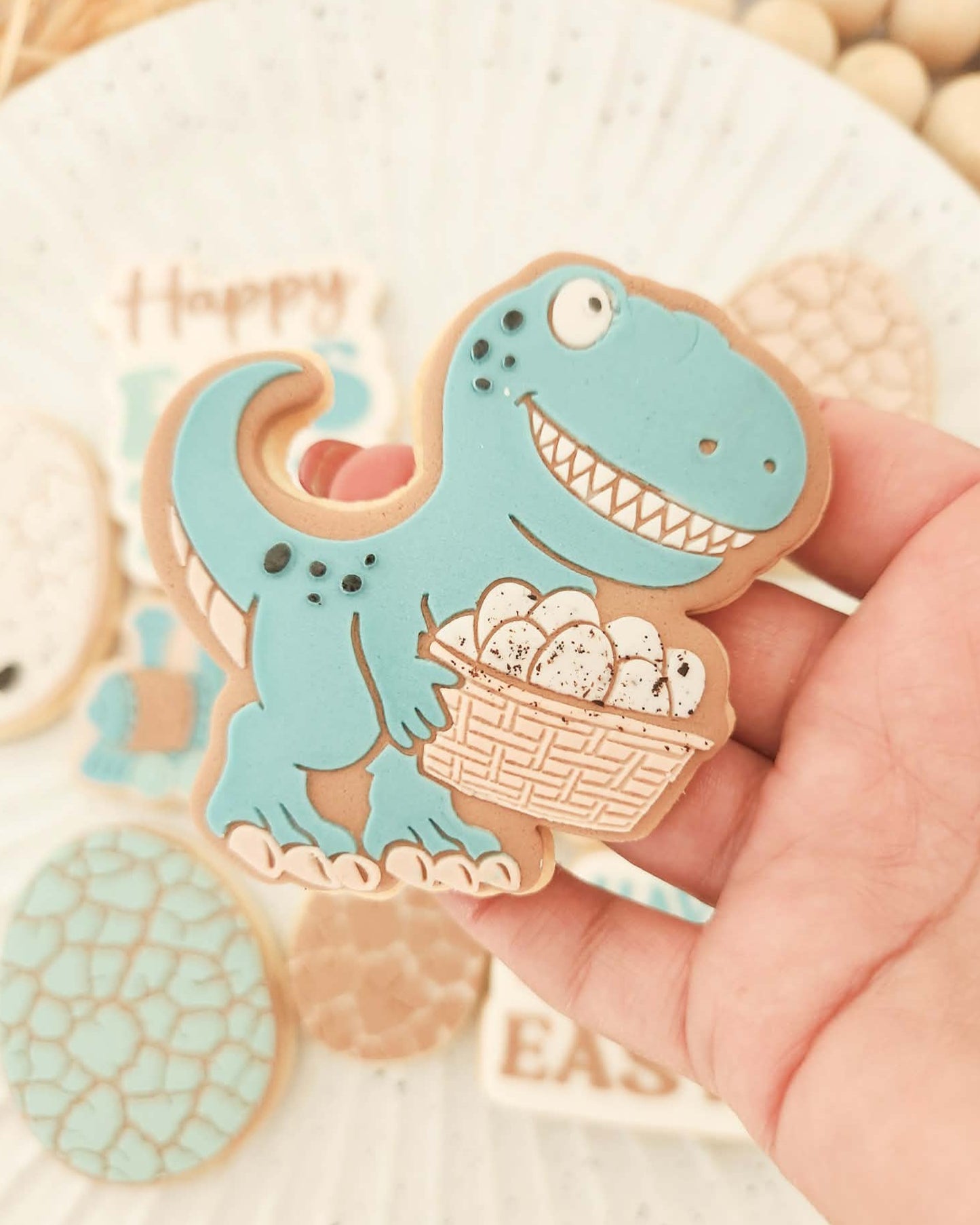 easter egg dino egg dinosaur train wagon cracked egg dinosaur egg t-rex trex Brontosaurus Pterodactyl have a roar-some easter roarsome roar happy easter cookie stamps cookie cutters stampandimpress