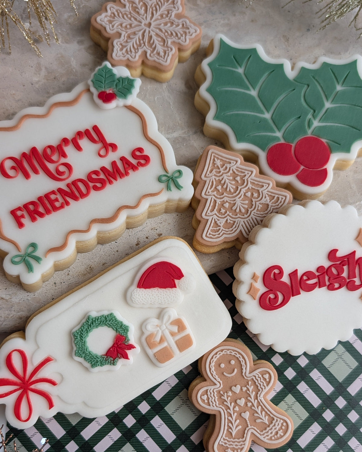 Sleigh Word Raised Cookie Stamp/Debosser