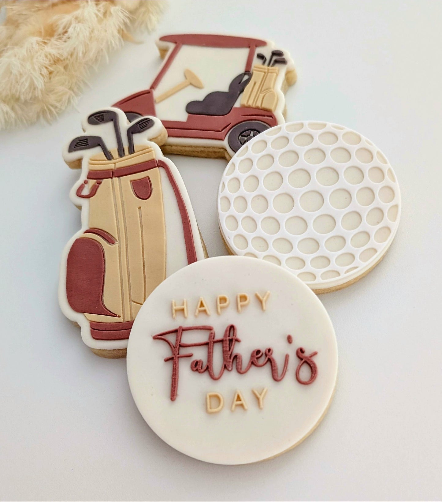 you are tee-rific golf ball fathers day dad best dad by par golf cart golf bag golf green cookie stamp cookie cutter stampandimpress father's day cookie stamps
