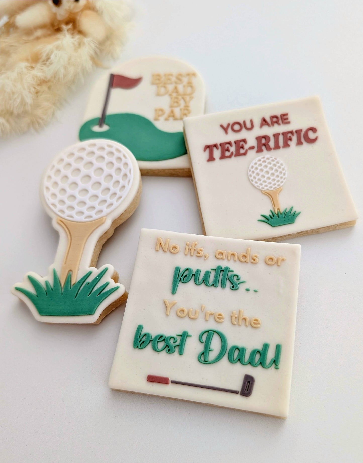 you are tee-rific golf ball fathers day dad best dad by par golf cart golf bag golf green cookie stamp cookie cutter stampandimpress father's day cookie stamps