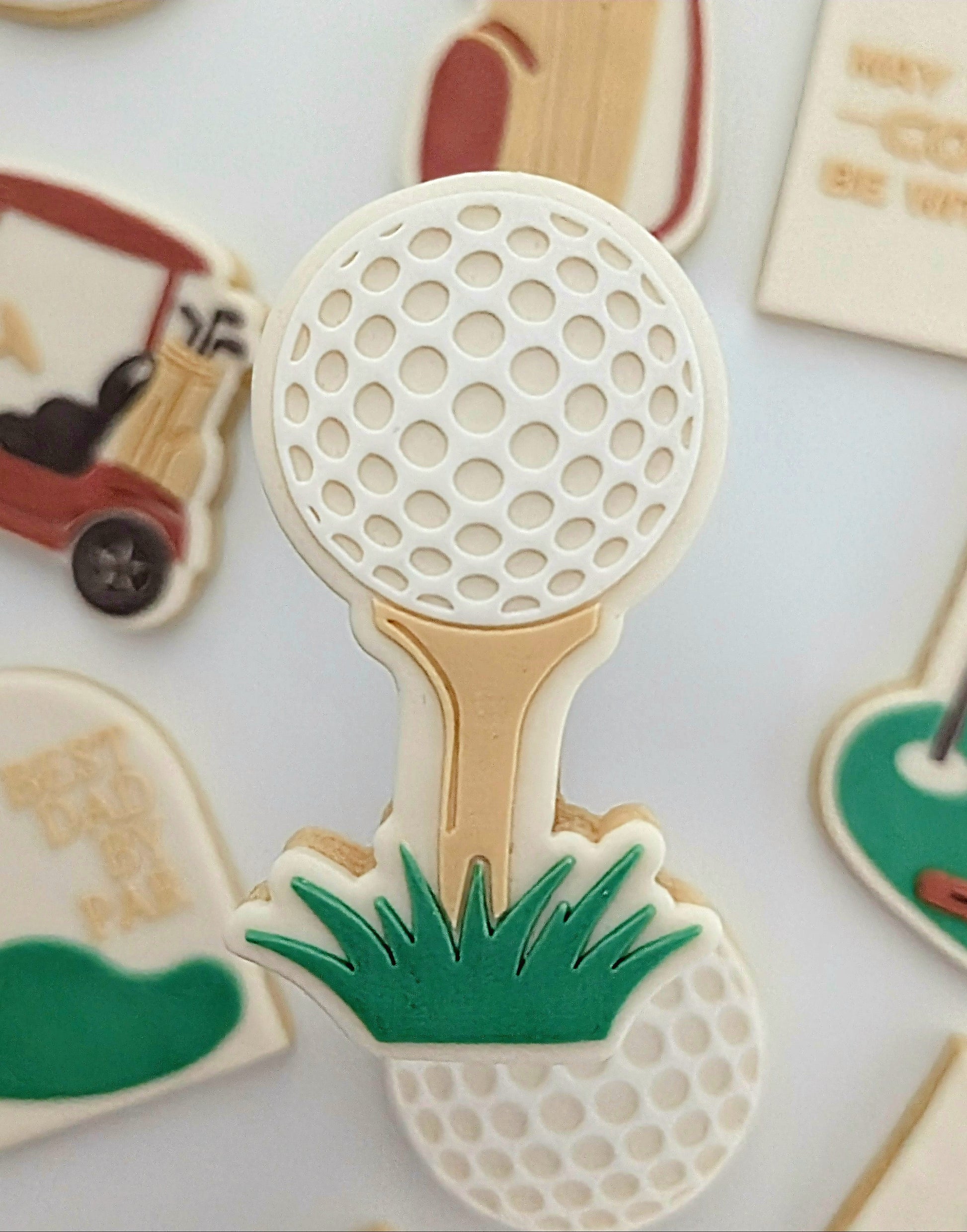 you are tee-rific golf ball fathers day dad best dad by par golf cart golf bag golf green cookie stamp cookie cutter stampandimpress