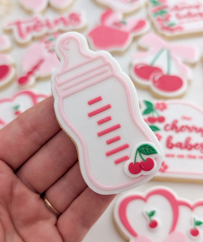 baby bottle baby shower cookie stamp cookie cutter stampandimpress