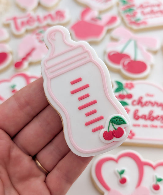 baby bottle baby shower cookie stamp cookie cutter stampandimpress