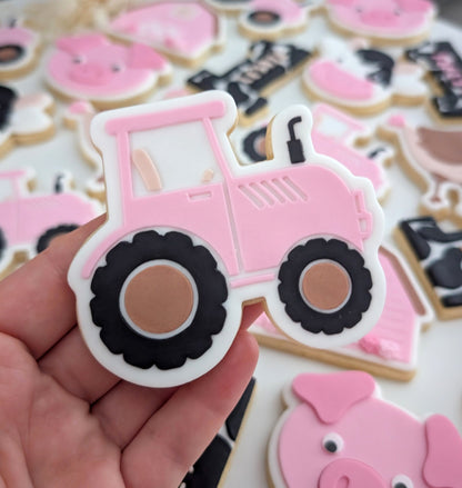 tractor barn farm cow wheat cookie stamp cookie cutter stampandimpress 
