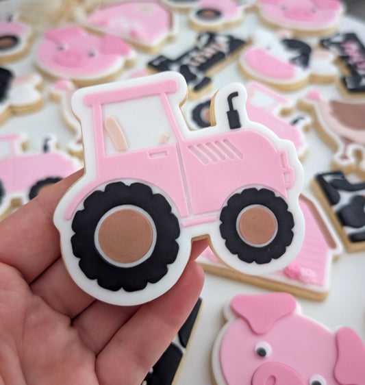 tractor barn farm cow wheat cookie stamp cookie cutter stampandimpress 