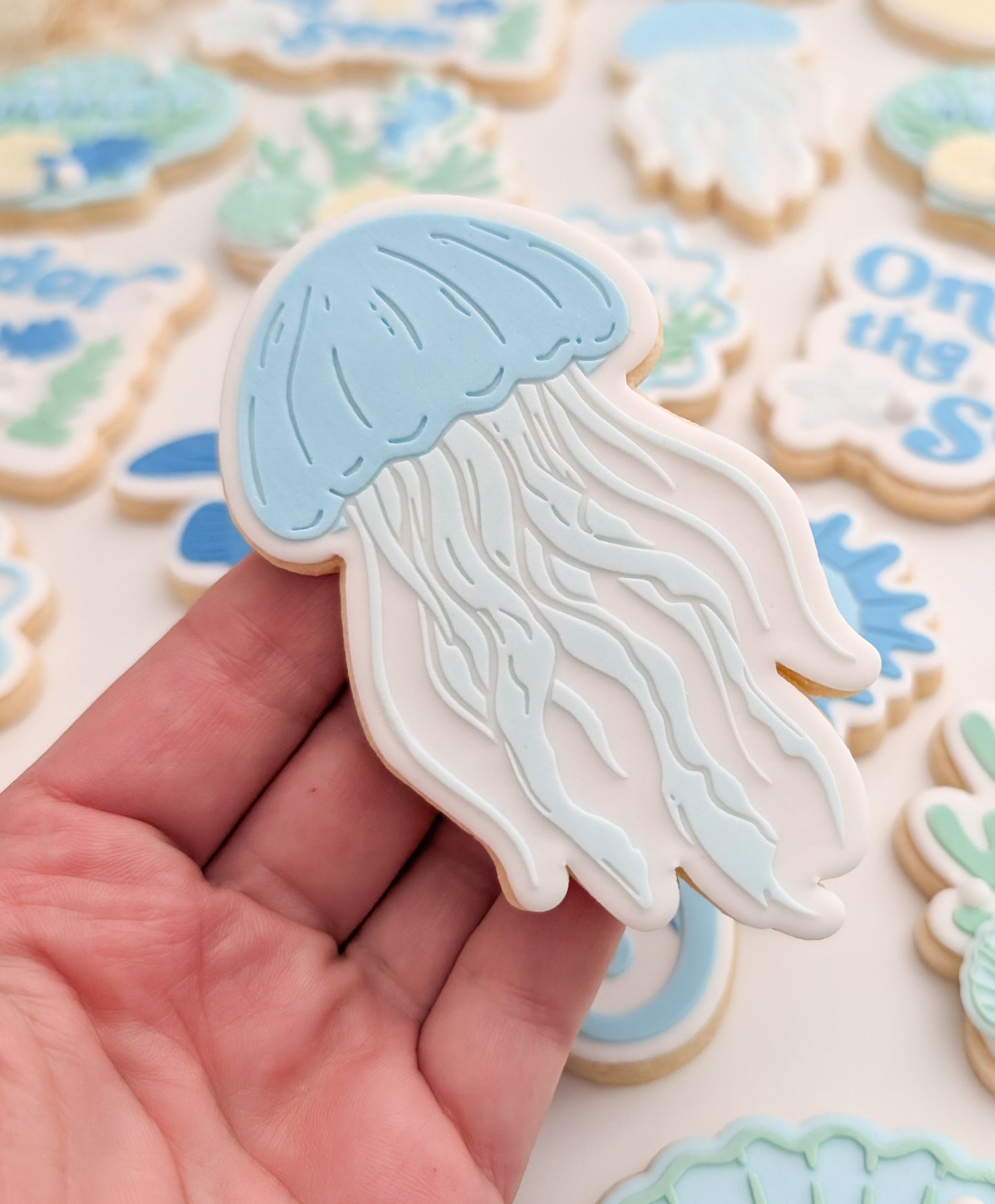 coral seaweed under the sea oneder the sea sea you soon baby seahorse starfish sand dollar clam shell cookie stamp cookie cutter stampandimpress jellyfish seahorse