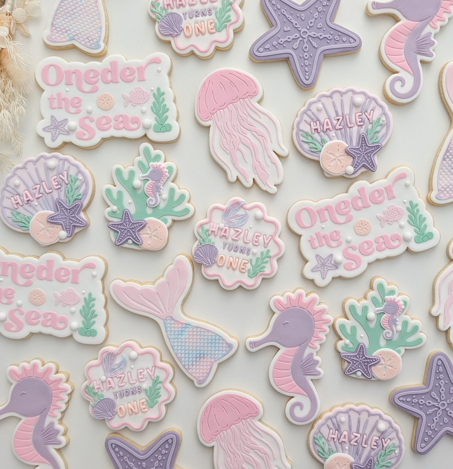 coral seaweed under the sea oneder the sea sea you soon baby seahorse starfish sand dollar clam shell cookie stamp cookie cutter stampandimpress