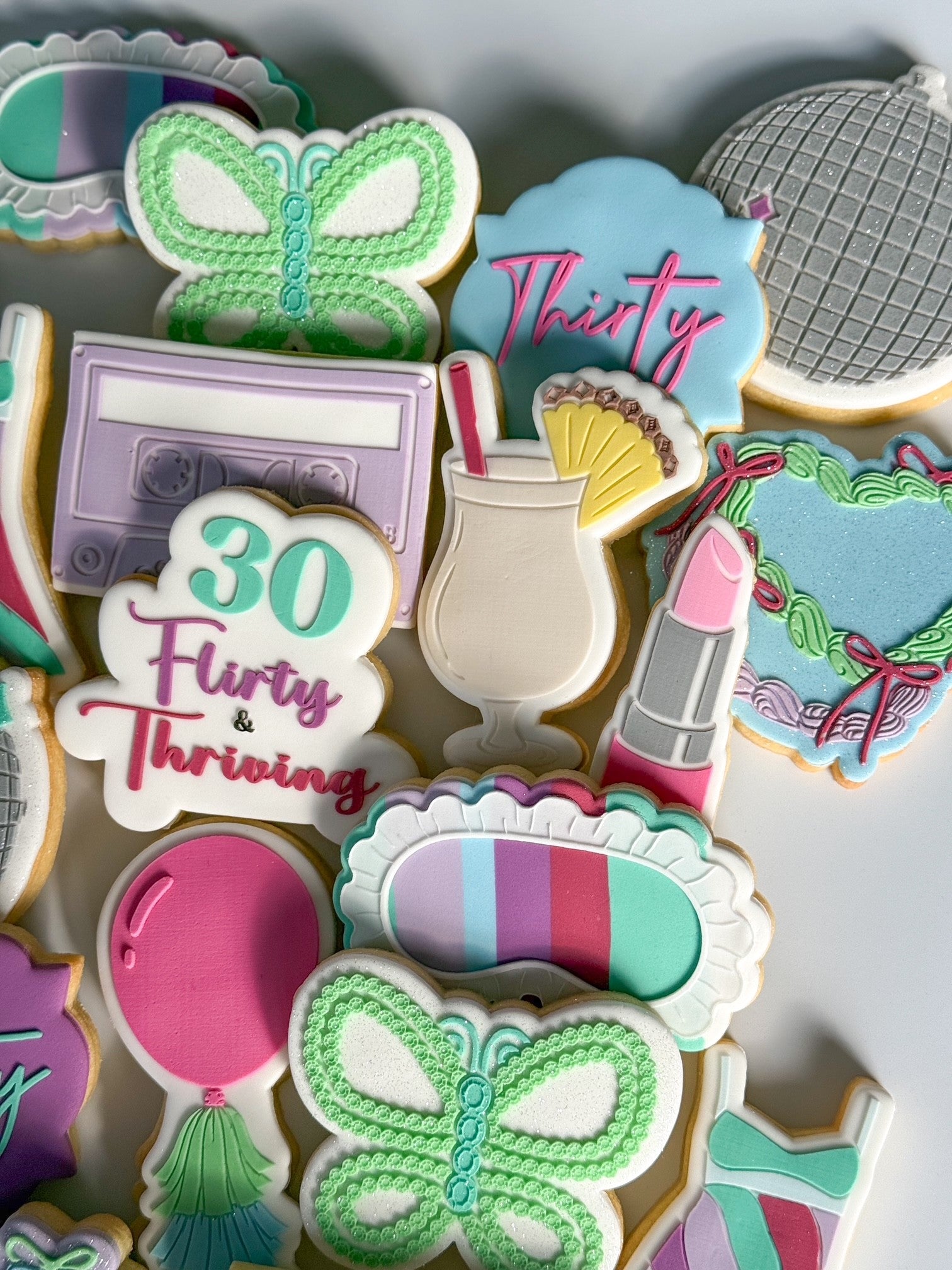 pina colada cocktail pineapple 13 going on 30 suddenly 30 drink cookie stamp cookie cutter stampandimpress wishing dust butterfly mix tape 30 flirty & thriving disco ball 