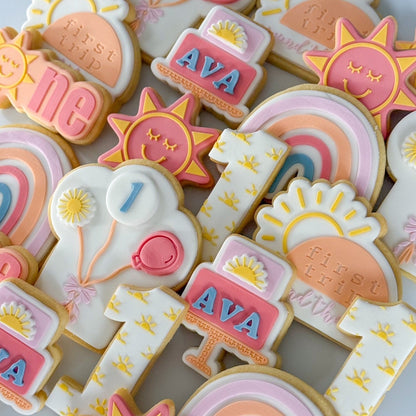 first trip around the sun cookie stamp cookie cutter stampandimpress sunshine one first birthday happy sun one cake mini sun 