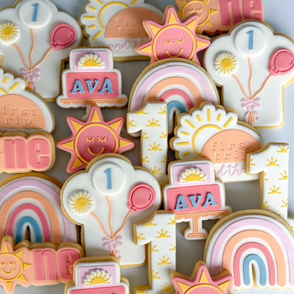 first trip around the sun cookie stamp cookie cutter stampandimpress sunshine one first birthday happy sun one cake mini sun 