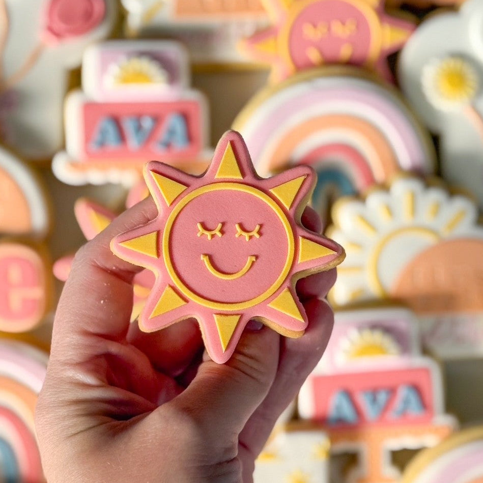 first trip around the sun cookie stamp cookie cutter stampandimpress sunshine one first birthday happy sun one cake mini sun 