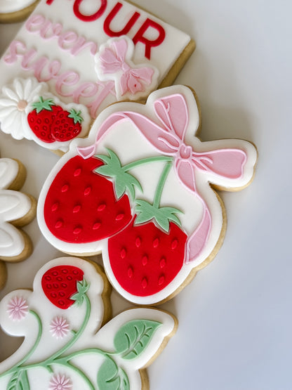 Strawberries with Bow Raised Cookie Stamp/Fondant Debosser & Cutter