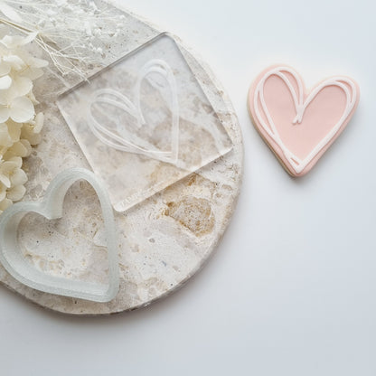 double heart cookie stamp cookie cutter stampandimpress wedding love 