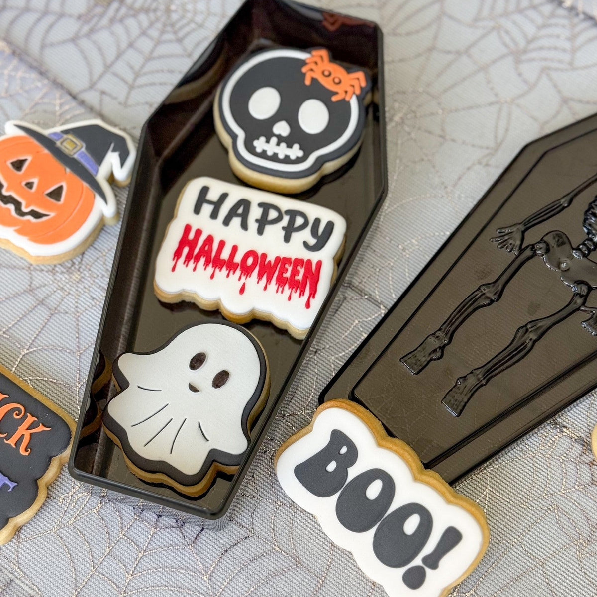 ghost mini halloween trick or treat pumpkin cute skull mummy boo! spooky cookie stamp cookie cutter stampandimpress