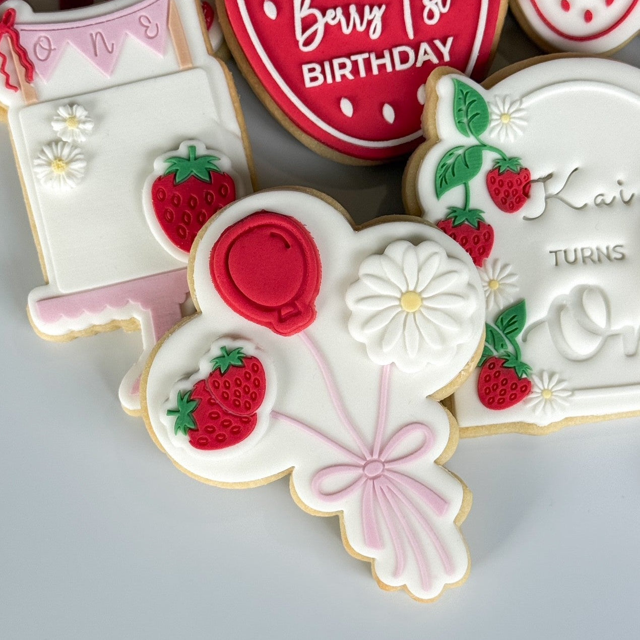 balloon strings blank balloon mini berry strawberry theme berry 1st birthday cookie stamp cookie cutter stampandimpress