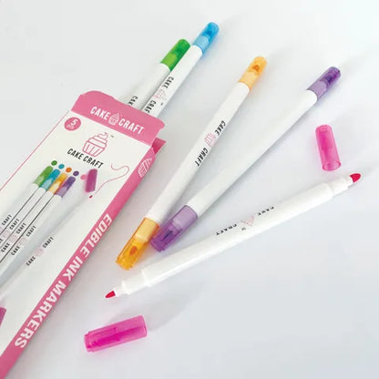 Cake Craft Edible Food Pen Markers | Neon Colours | 5 Pack