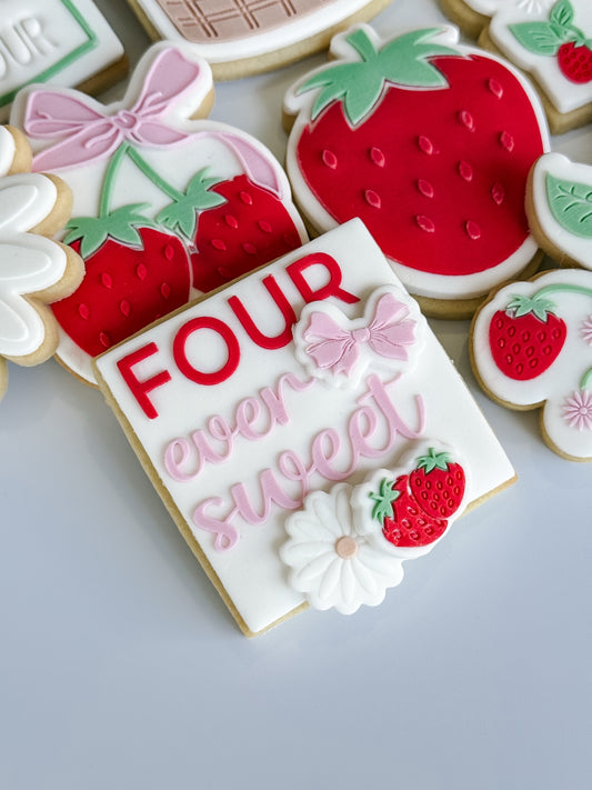 Four Ever Sweet Raised Cookie Stamp/Fondant Debosser