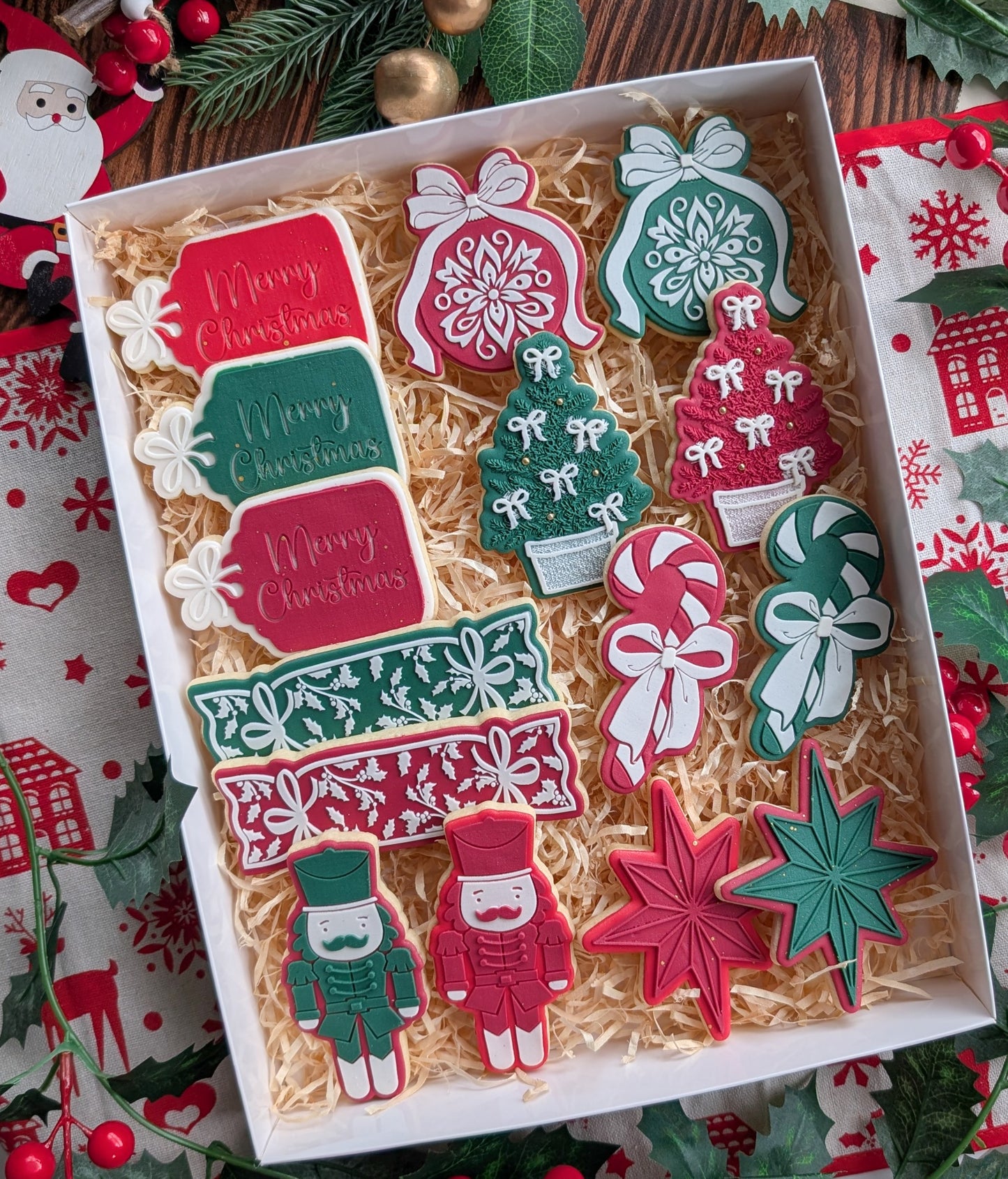 Christmas Tree with Bows Raised Cookie Stamp/Debosser & Cutter