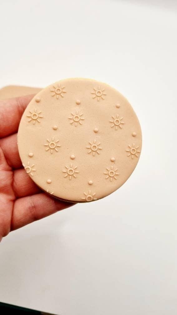 pattern cookie stamp cookie cutter baker bake baking cute beautiful design embosser debosser decorate fondant Perth Australia stampandimpress stamp & impress texture sunshine sun birthday baby shower one