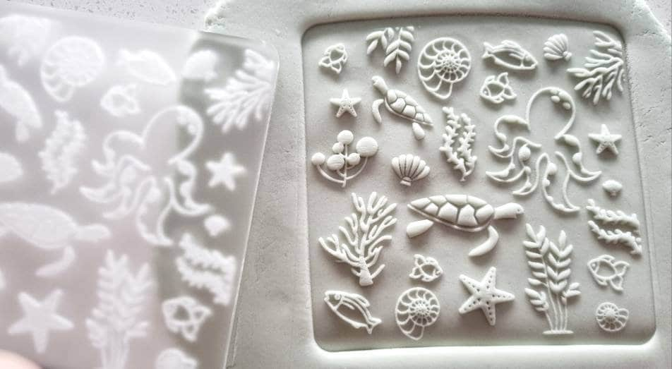 Under the Sea Pattern Raised Cookie Stamp/Fondant Debosser