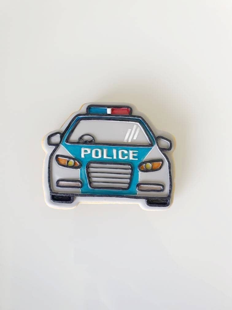 pattern cookie stamp cookie cutter baker bake baking cute beautiful design embosser debosser decorate fondant Perth Australia custom stampandimpress stamp & impress birthday police hat handcuffs badge shield cop police car patrol copper