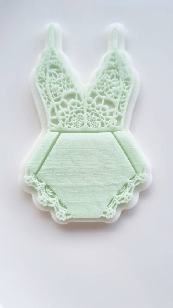 pattern cookie stamp cookie cutter baker bake baking cute beautiful design embosser debosser decorate fondant Perth Australia stampandimpress stamp & impress engagement wedding hens lingerie bodysuit sexy lace bride