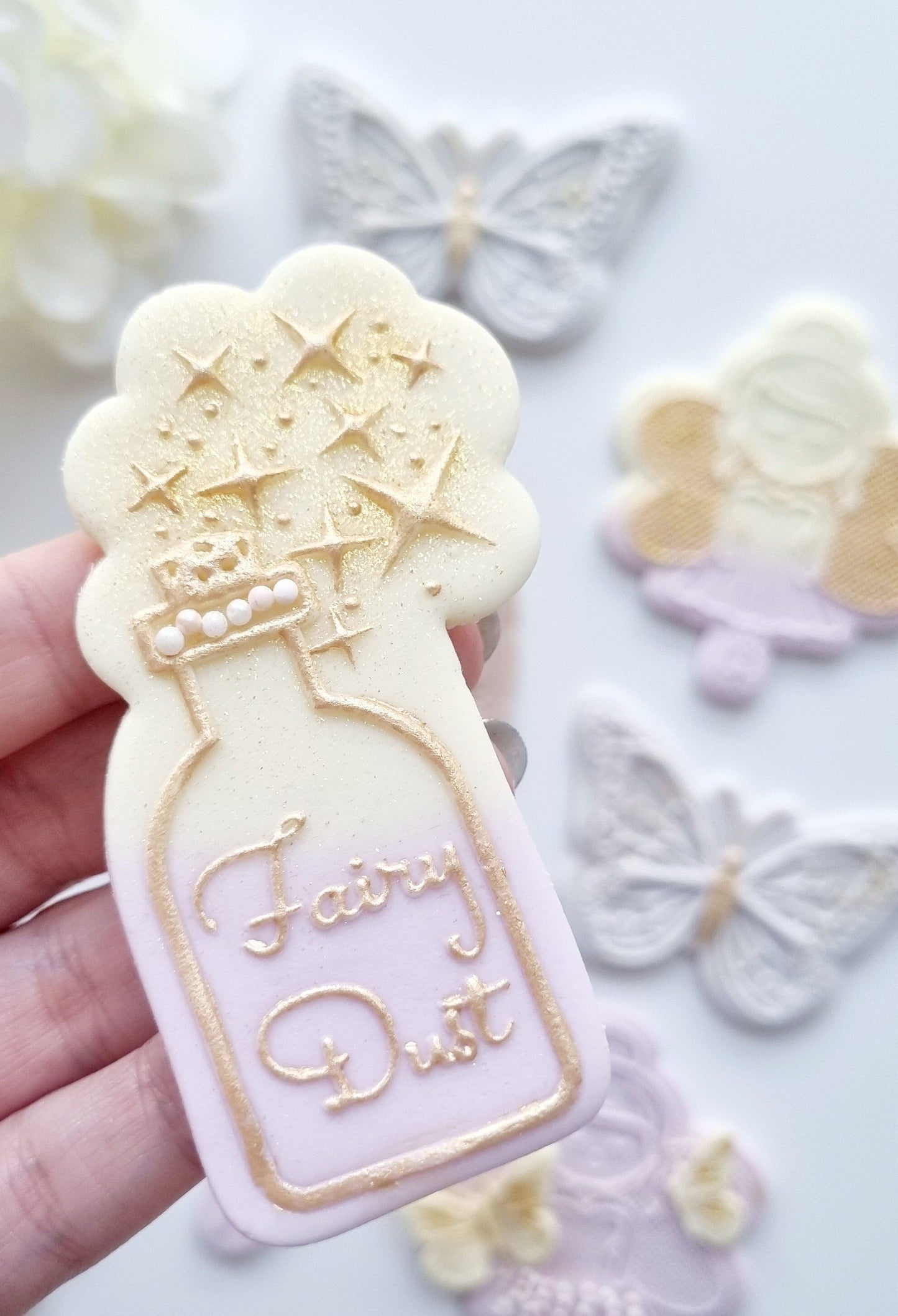 pattern cookie stamp cookie cutter baker bake baking cute beautiful design embosser debosser decorate fondant Perth Australia custom stampandimpress stamp & impress fairy princess fairy dust glitter shimmer shine fairy door pixie castle carriage