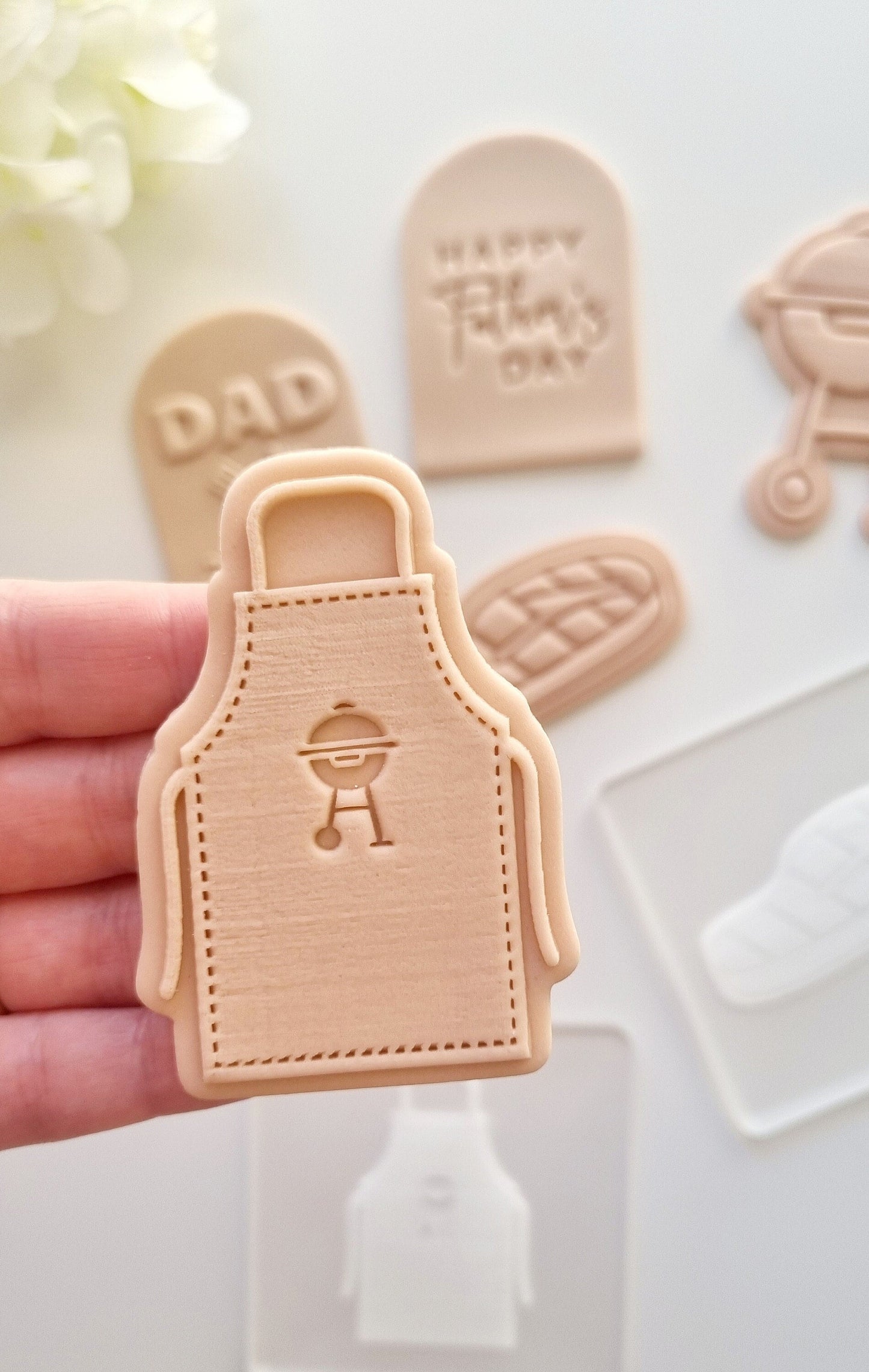 pattern cookie stamp cookie cutter design embosser debosser decorate fondant Perth Australia stampandimpress stamp & impress happy fathers day dad daddy father best grill master bbq barbeque barbecue apron webber steak meat tongs cook love