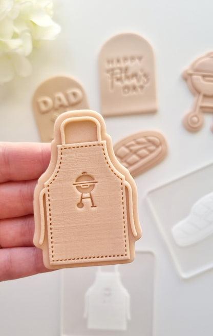 pattern cookie stamp cookie cutter design embosser debosser decorate fondant Perth Australia stampandimpress stamp & impress happy fathers day dad daddy father best grill master bbq barbeque barbecue apron webber steak meat tongs cook love