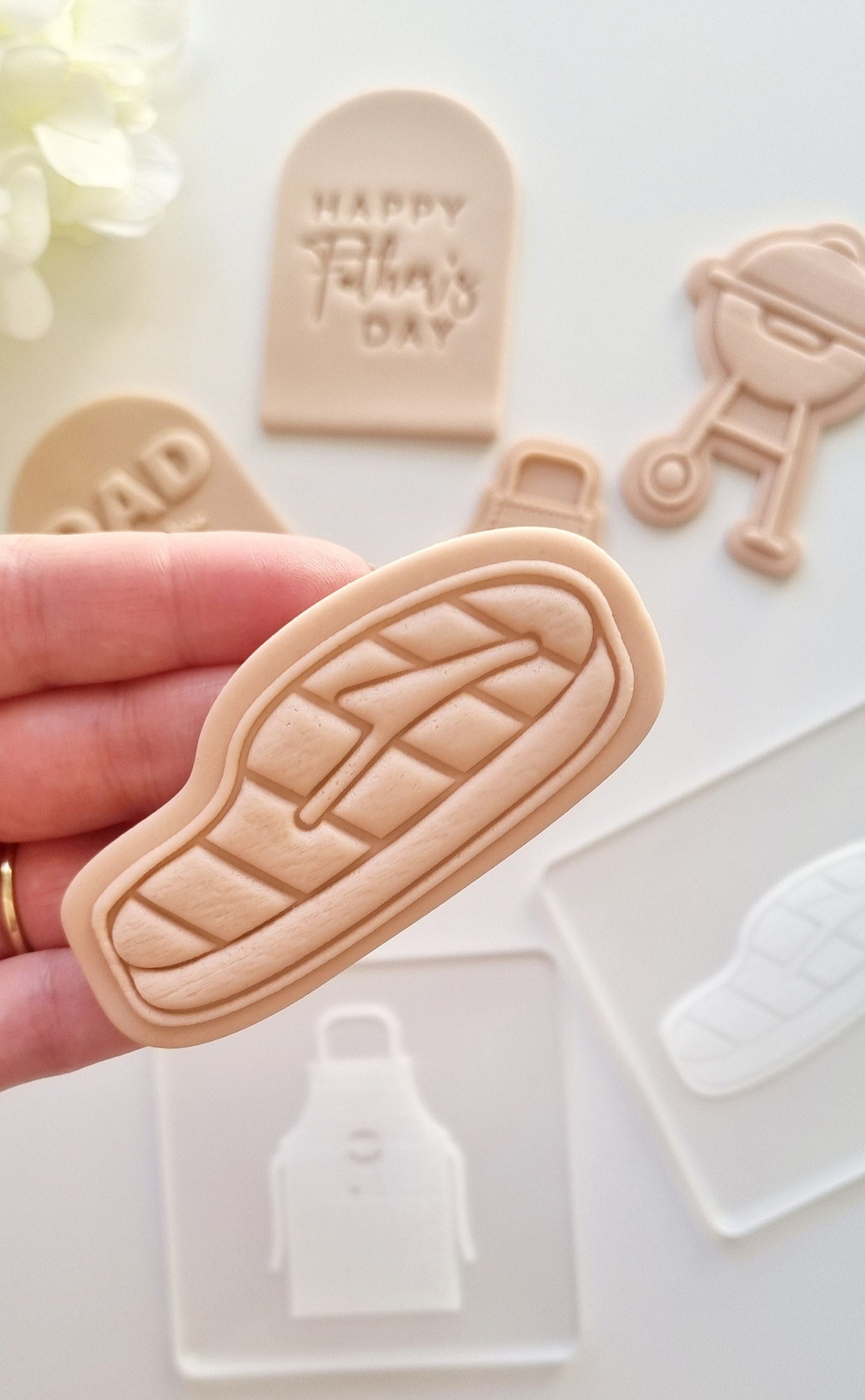 pattern cookie stamp cookie cutter design embosser debosser decorate fondant Perth Australia stampandimpress stamp & impress happy fathers day dad daddy father best grill master bbq barbeque barbecue apron webber steak meat tongs cook love