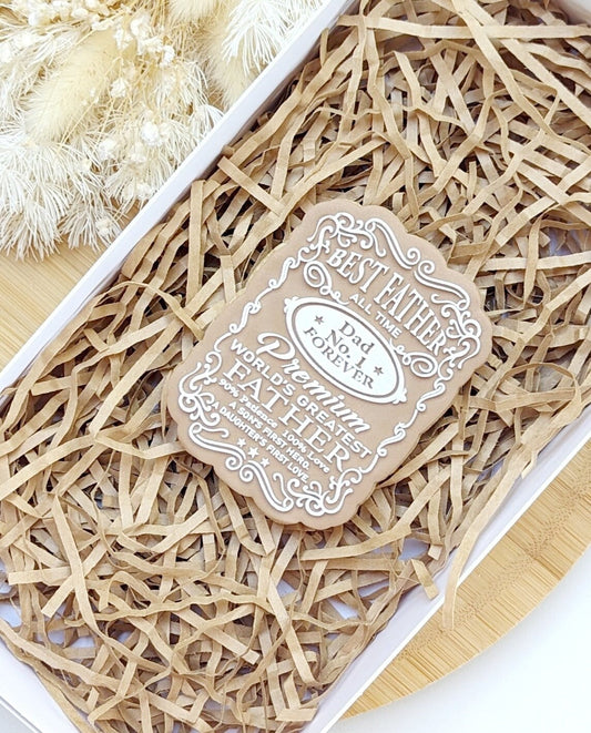 best father plaque dad happy fathers day jack daniels premium greatest all time cookie stamp cookie cutter stampandimpress