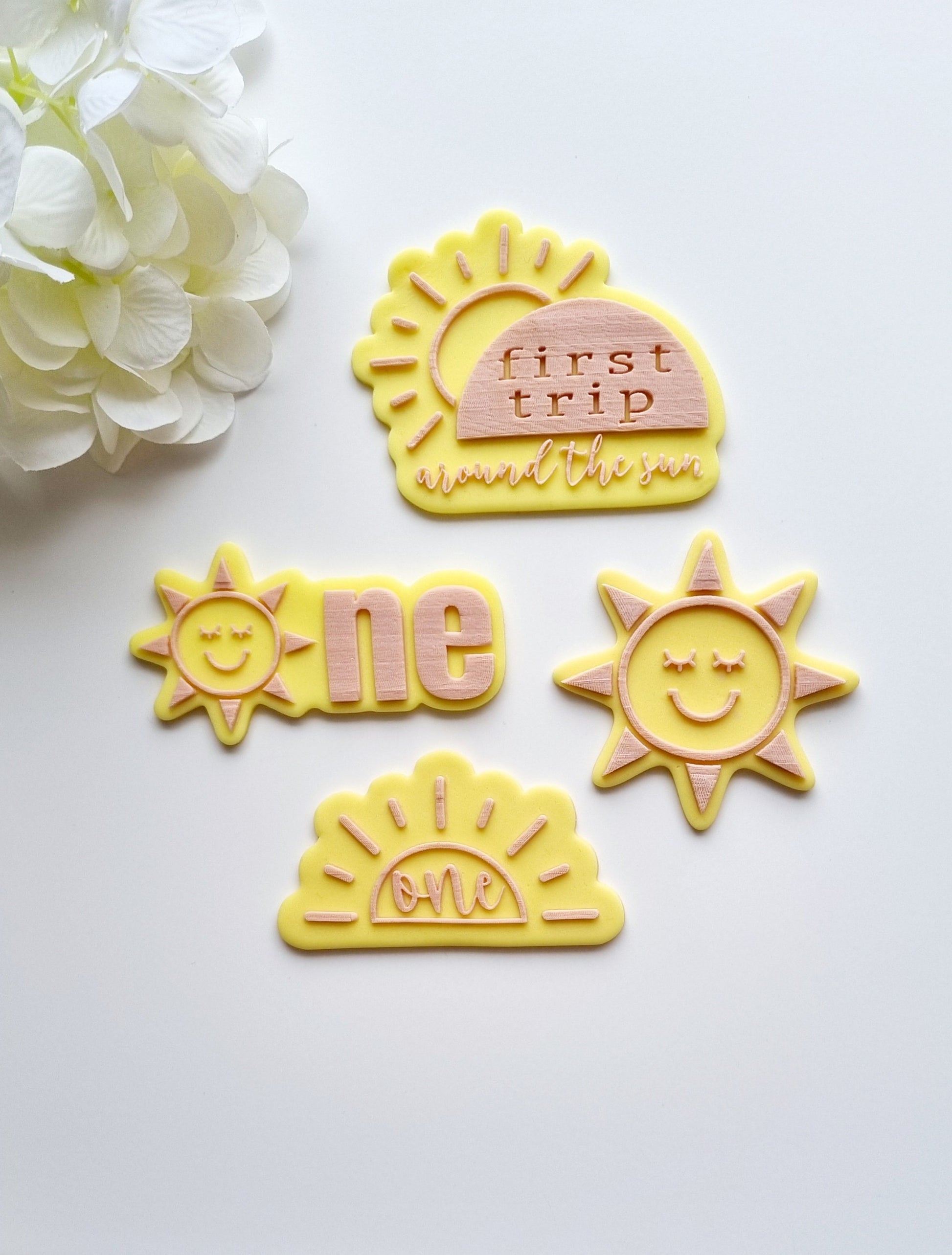 pattern cookie stamp cookie cutter baker bake baking cute beautiful design embosser debosser decorate fondant Perth Australia custom stampandimpress stamp & impress sunshine first trip around the sun lap sun one