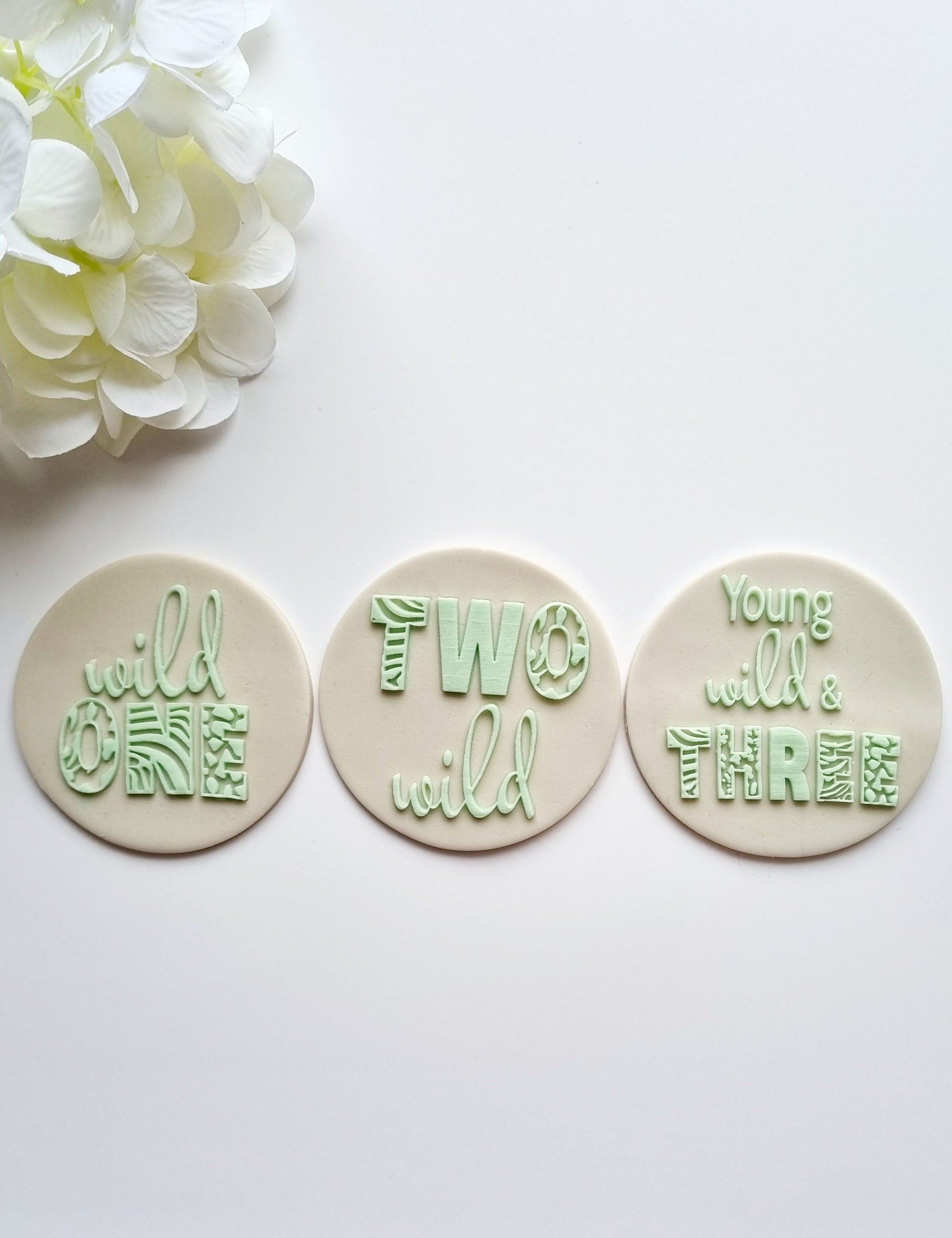 pattern cookie stamp cookie cutter baker bake baking cute beautiful design embosser debosser decorate fondant Perth Australia custom stampandimpress stamp & impress wild one two wild wild and three safari animals jungle