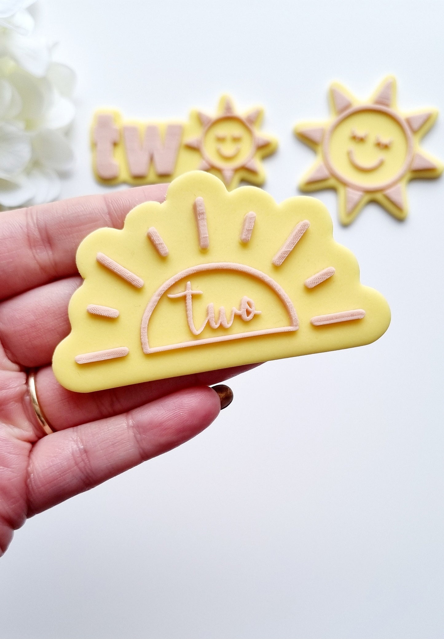 second trip two sun sunshine happy birthday fondant debosser stampandimpress cookie stamp cookie cutter ray