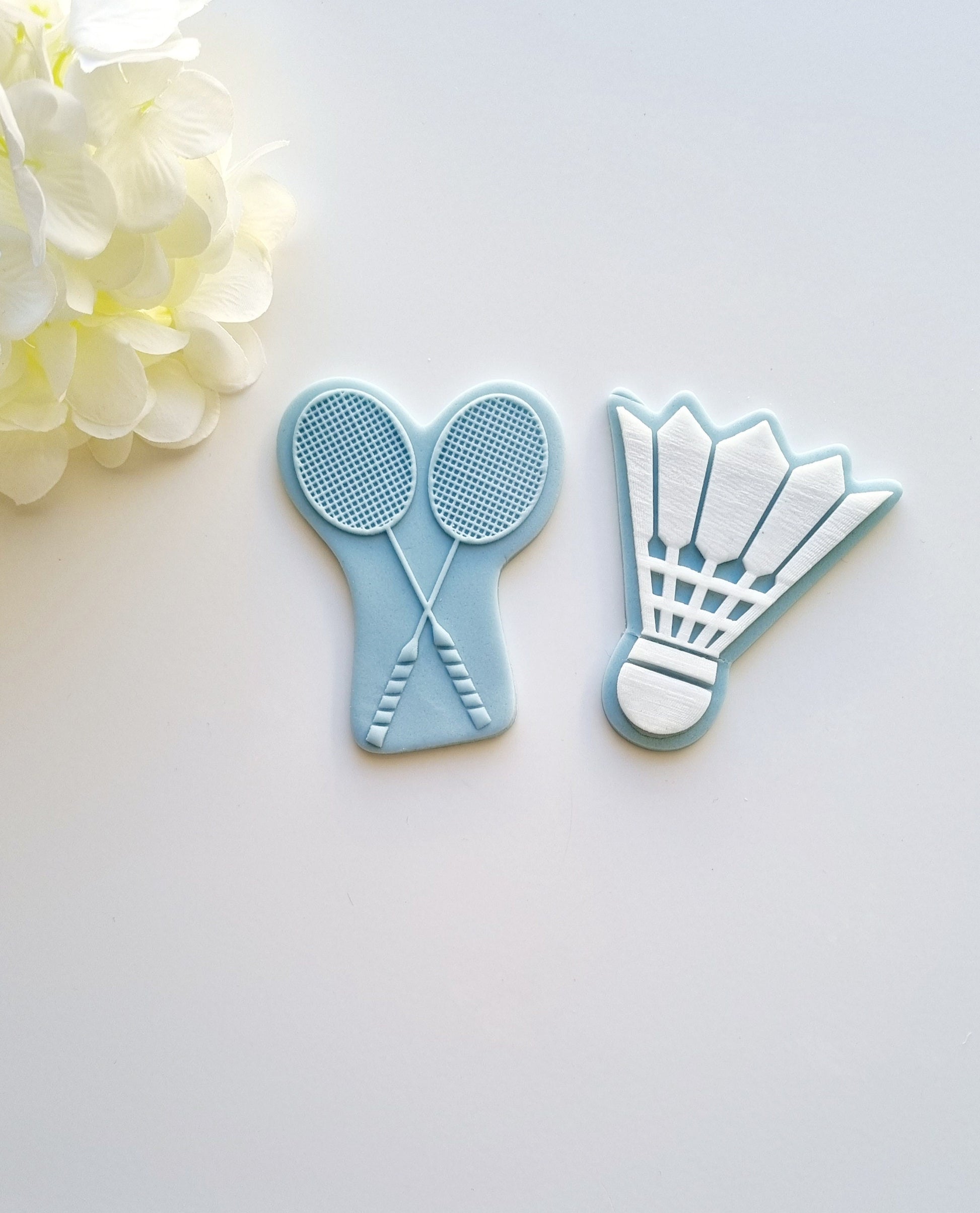 pattern cookie stamp cookie cutter cute beautiful pretty embosser debosser decorate fondant Perth Australia custom stampandimpress stamp and impress stamp & impress tennis racket badminton rackets shuttlecock tennis ball sport