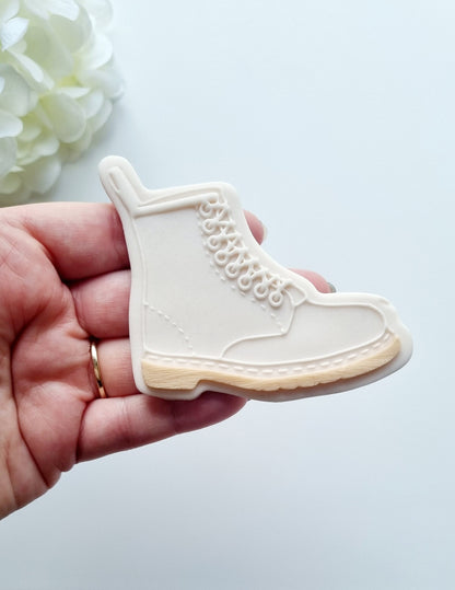 pattern cookie stamp cookie cutter baker bake baking cute beautiful design embosser debosser decorate fondant Perth Australia custom stamp impress stamp & impress BIRTHDAY DOC MARTIN BOOT DOCTOR SHOE