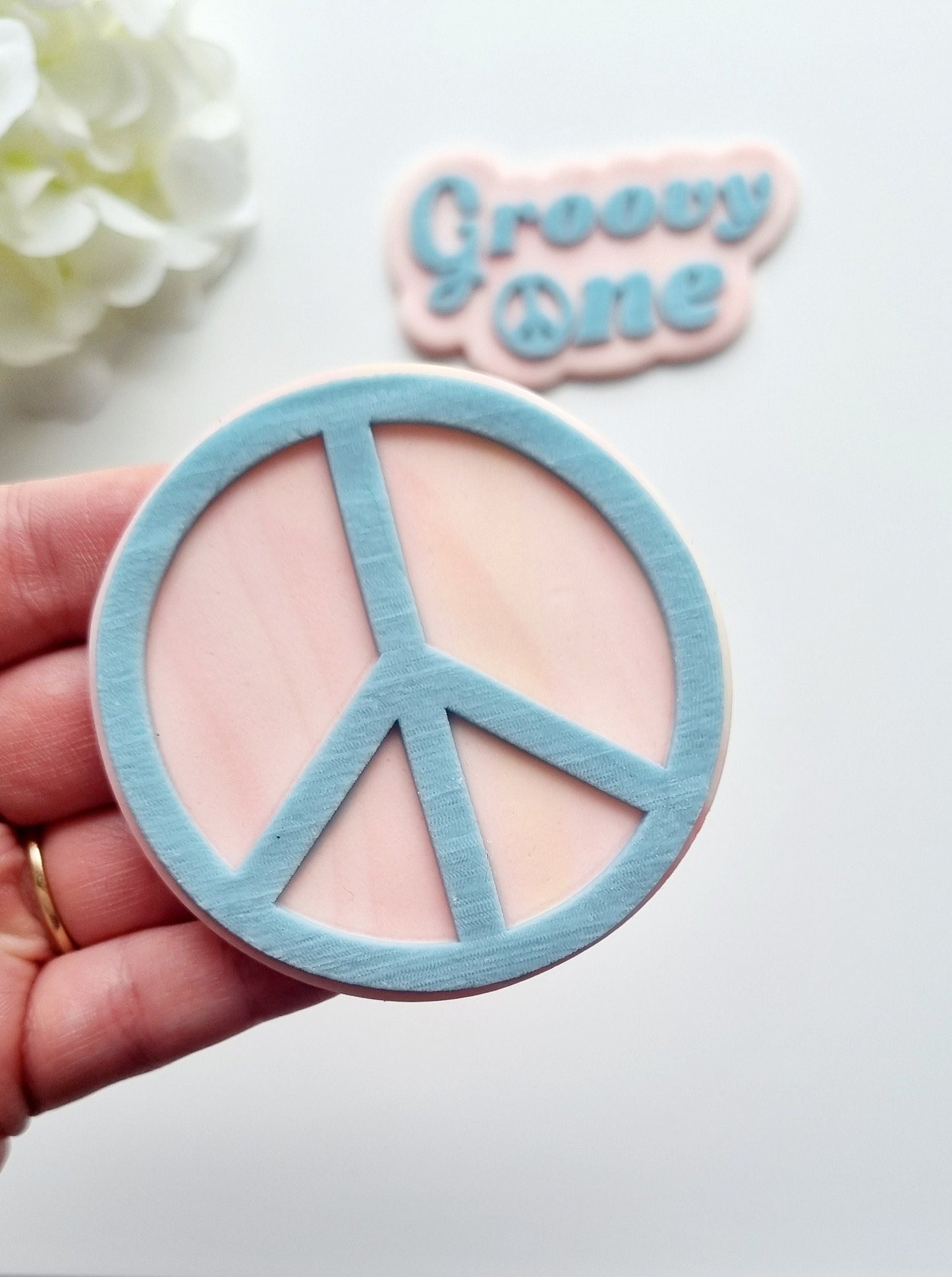 peace sign groovy disco rollerskates disco ball cookie stamp cookie cutter stampandimpress